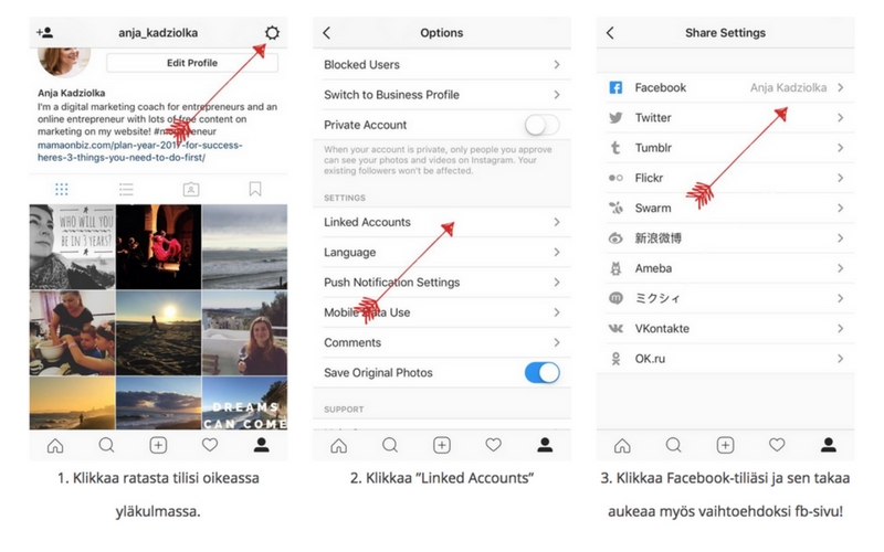 Instagram jako facebookiin