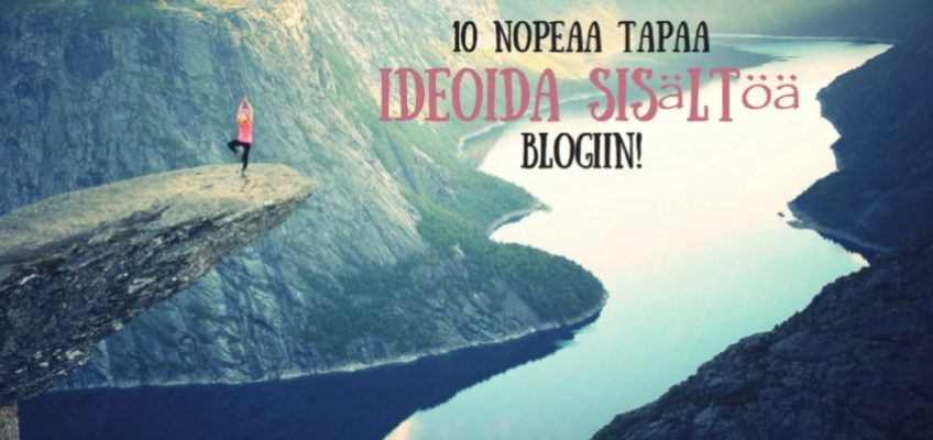 sisältöä blogiin